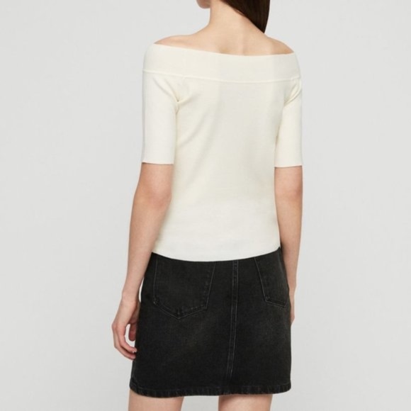 ALL SAINTS Alyssa Off-the-Shoulder Ribbed Knit Top - Picture 2 of 9